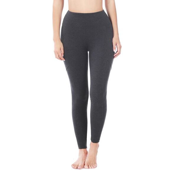Better Cotton Wide waistband pocket leggings (Charcoal)-XLarge - Picture 1 of 3
